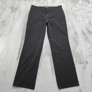 Dickies Pants Womens 11 Juniors Black Mid Rise Straight Leg Twill Office Preppy